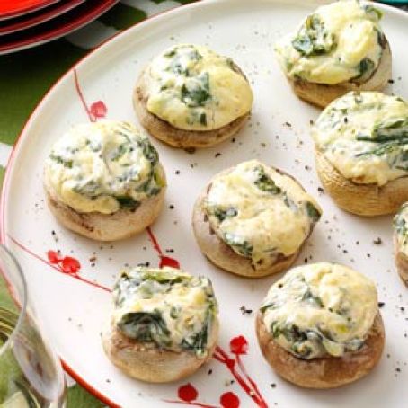 Spinach Dip-Stuffed Mushrooms Recipe