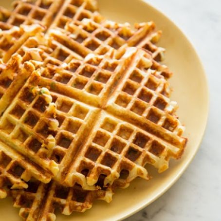 BREAKFAST - Gruyere and Green Onion Waffles