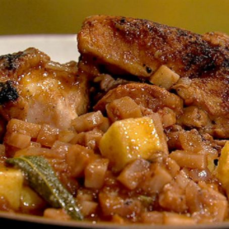 Chicken and Polenta with Celery Root and Sage -Mario B