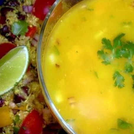 Chilled Mango and Cucumber Soup