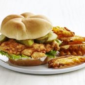 Fried Chicken Sandwiches with Waffle Fries