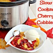 Slow Cooker Cherry Cobbler