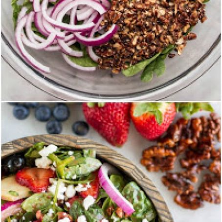 Berry Salad with Strawberry Balsamic Vinaigrette Dressing