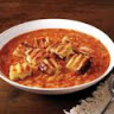 TOMATO SOUP & GRILLED CHEESE CROUTONS