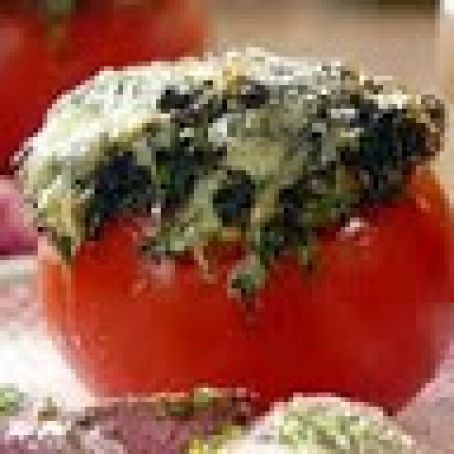 Creamed Spinach Stuffed Tomatoes