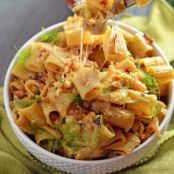 Spicy Caramelized Fennel Rigatoni Carbonara
