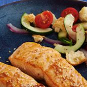 Seared Salmon Fillets with Teriyaki Butter Wine Sauce (Fresh Flavors June '14)