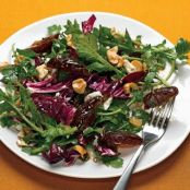 RADICCHIO & ARUGULA SALAD w/DATES & FETA