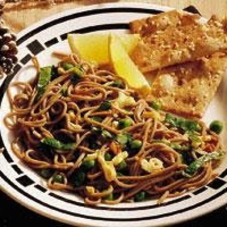 Lemon-Basil Vegetables and Noodles