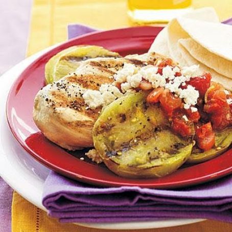South-of-the-Border Grilled Chicken and Green Tomatoes