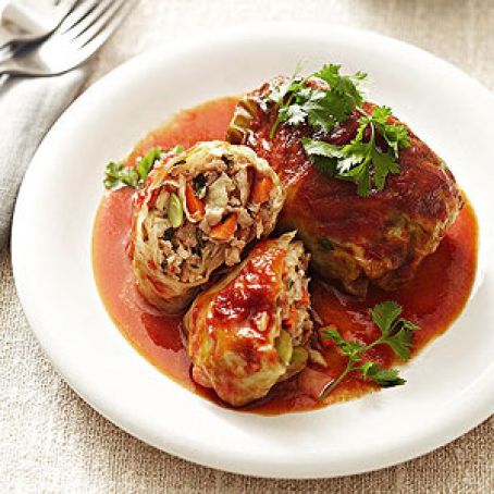 Spicy Asian Pork Cabbage Rolls