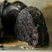 Chocolate Zucchini Coconut Cake with Coffee Glaze