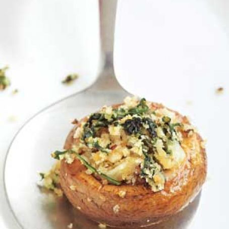 Stuffed Mushrooms with Baby Spinach