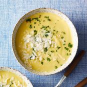 Yellow Squash Soup with Parm & Herbs