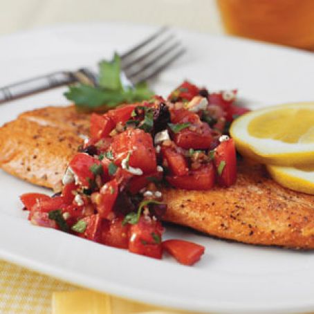 Pan-Seared Trout with Italian-style Salsa