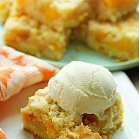 Homemade Peach Crumb Bars
