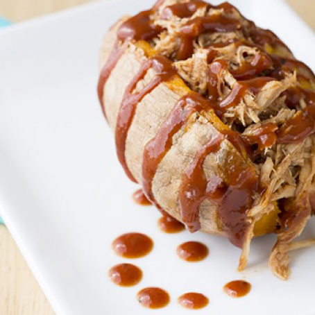 Pulled Pork Stuffed Sweet Potatoes