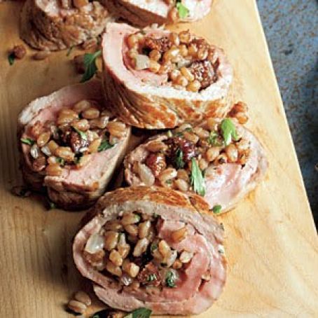 Pork with Figs and Farro