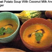 Sweet Potato soup with  Coconut Milk and Ginger
