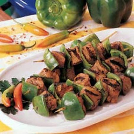 Peanutty Pork Kabobs Recipe