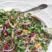 Quinoa-Kale Salad with Fresh Apricots