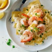 Shrimp and Pasta in Lemon Cream Sauce
