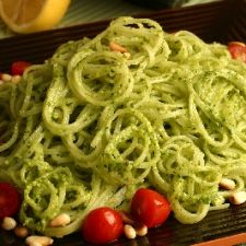 Linguine with Pesto & Pine nuts