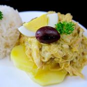 Peruvian Chicken Yellow Peper Cream (Aji de Gallina)