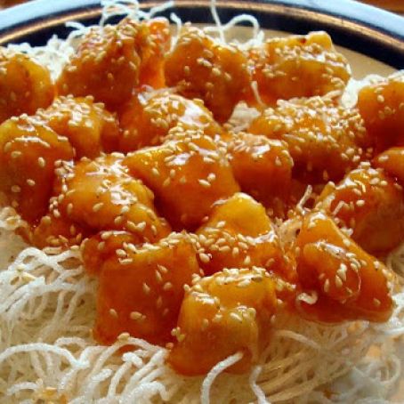 Sesame Chicken with Cellophane Noodles