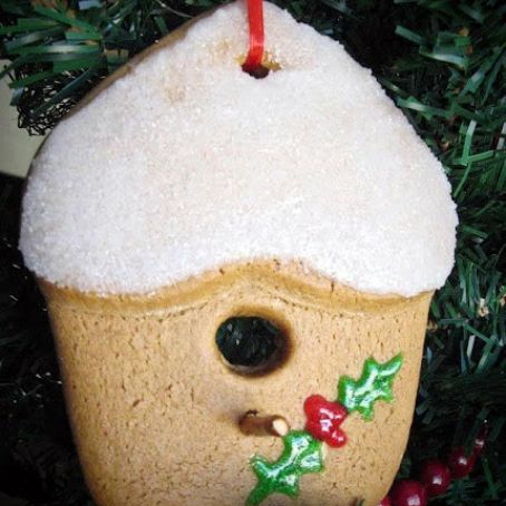 Gingerbread Birdhouse Ornament Cookies