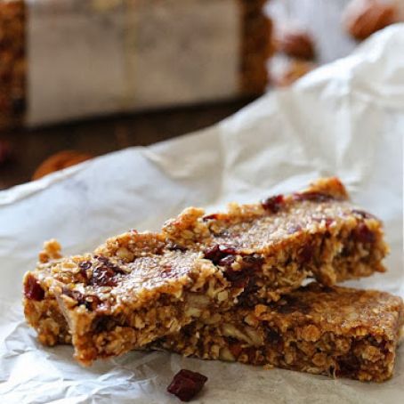 Morning Maple Cranberry Pecan Oat Bars