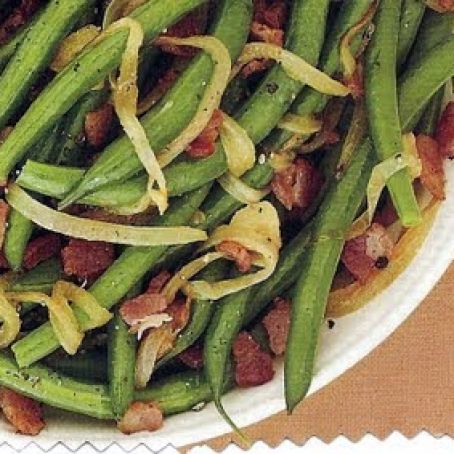 Green Beans, Bacon Braised