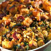 Pumpkinseed stuffing with chorizo