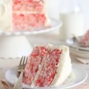 Cherry Chip Cake with Whipped Vanilla Buttercream