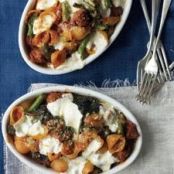Sausage, Mozzarella, and Broccoli Rabe with Shells