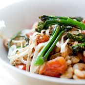 Broccolini, Cherry Tomato, and Butter Bean Udon