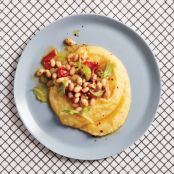 Polenta with White-Bean and Roasted-Pepper Ragout
