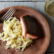 Crisp-Skinned Salmon (Plus Creamy Leeks and Cabbage)