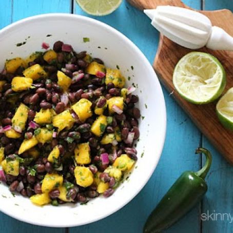 Grilled Chicken with Black Bean and Mango salsa