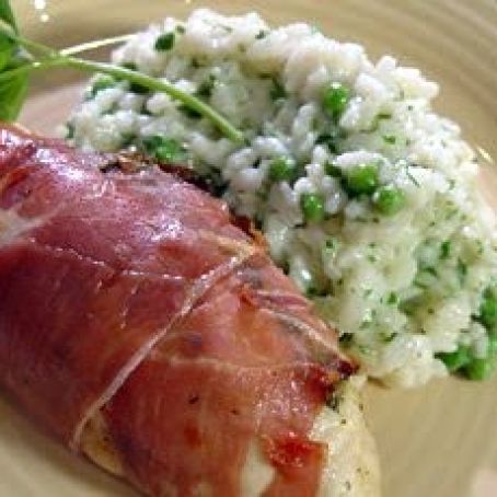 Pesto Stuffed Chicken Wrapped in Prosciutto