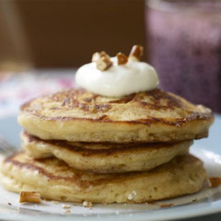 Pretzel Milk Pancakes With Whipped Sweet Yogurt