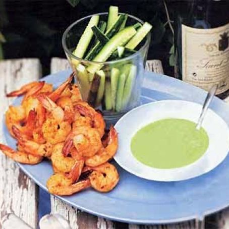 Curried Shrimp with Cucumber Vinaigrette