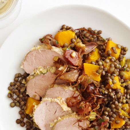 Roasted Pork With Lentils