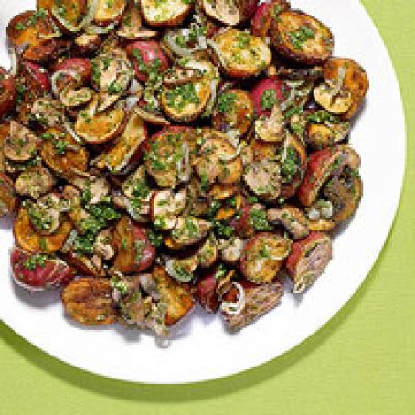 New Potatoes with Mushrooms