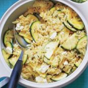 Orzo Salad with Zucchini and Feta