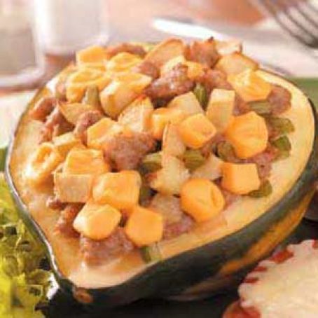 Apple Sausage-Stuffed Squash Recipe