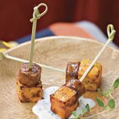 Sweet Potato Squares with Lemon-Garlic Mayonnaise