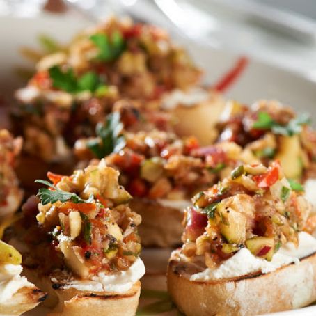 Grilled Summer Veggie Bruschetta