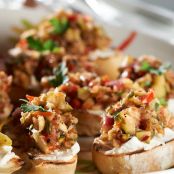 Grilled Summer Veggie Bruschetta