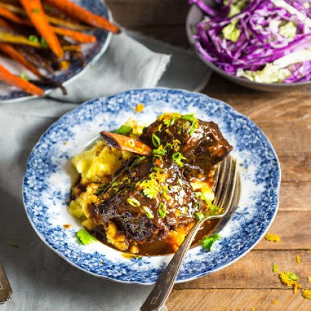 Braised Short Ribs With Honey, Soy, and Orange